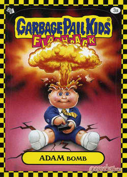 2010 Garbage Pail Kids Card #3a Adam Bomb (Flashback Series)