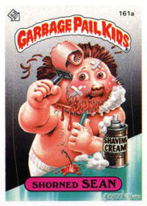 1985 Garbage Pail Kids Card #161a Shorned Sean