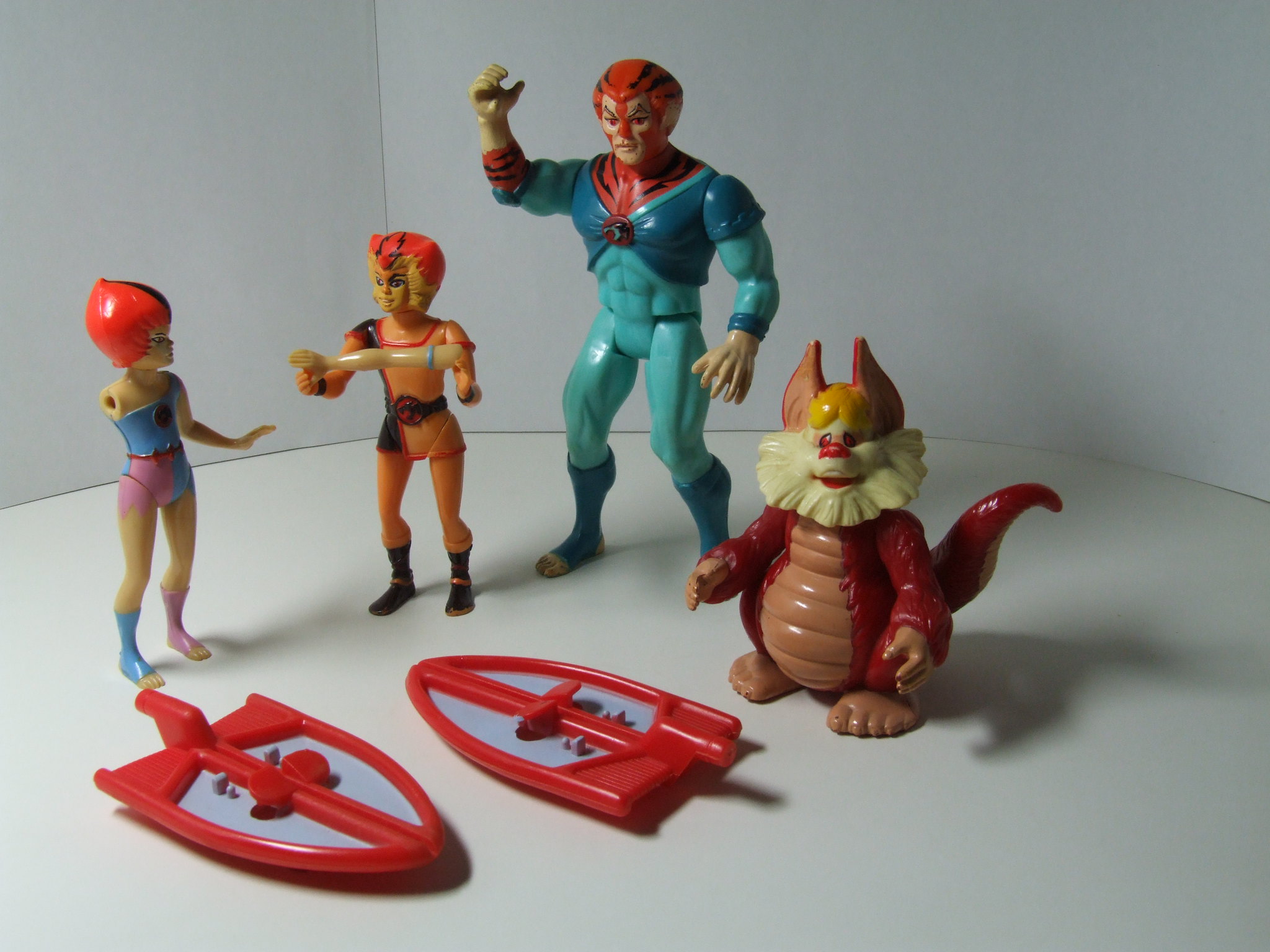 Snarf and other Thundercat action figures on a table