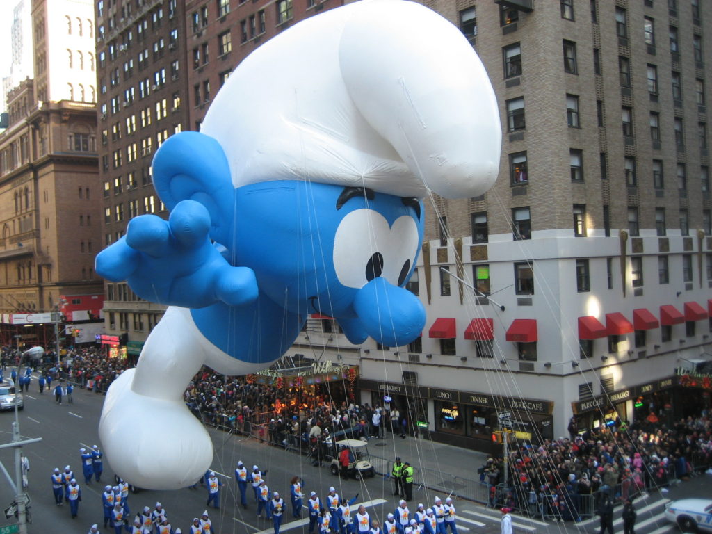Clumsy Surf as a float-based balloon in a street parade