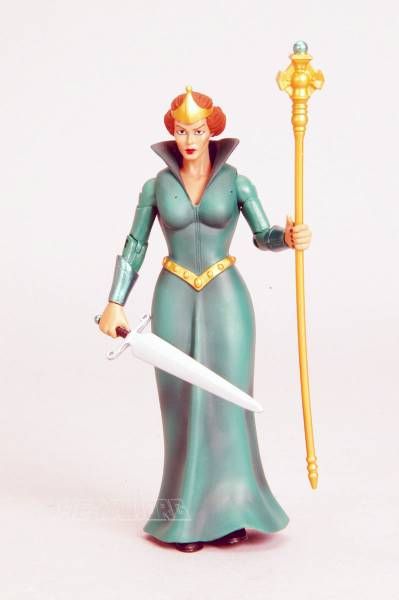 Queen Marlena holding her scepter and sword