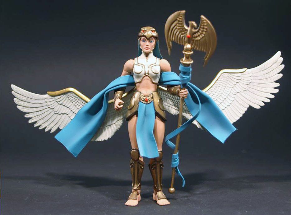 Queen Veena Grayskull spreads her wings while holding her golden scepter