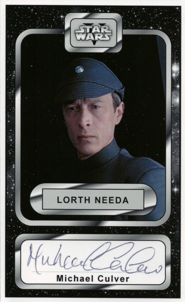 Captain Lorth Needa card with signature