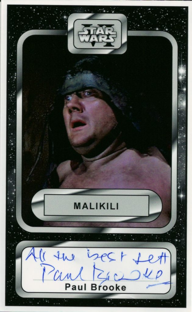 Malakili Star Wars card with signature