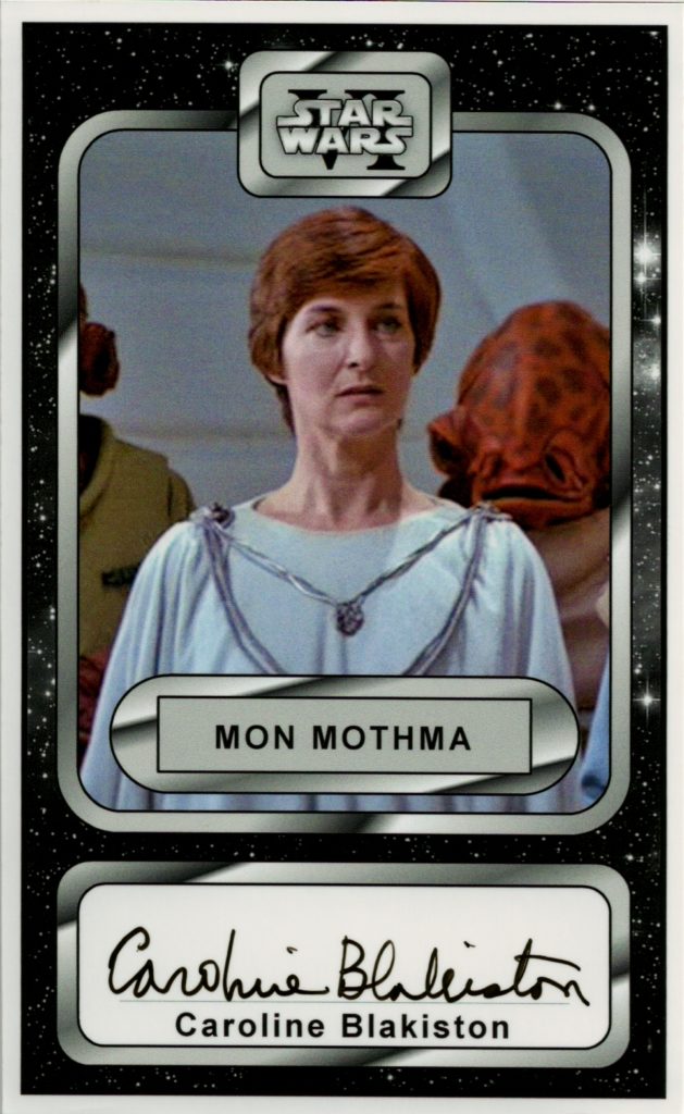 Mon Mothma Star Wars card with signature
