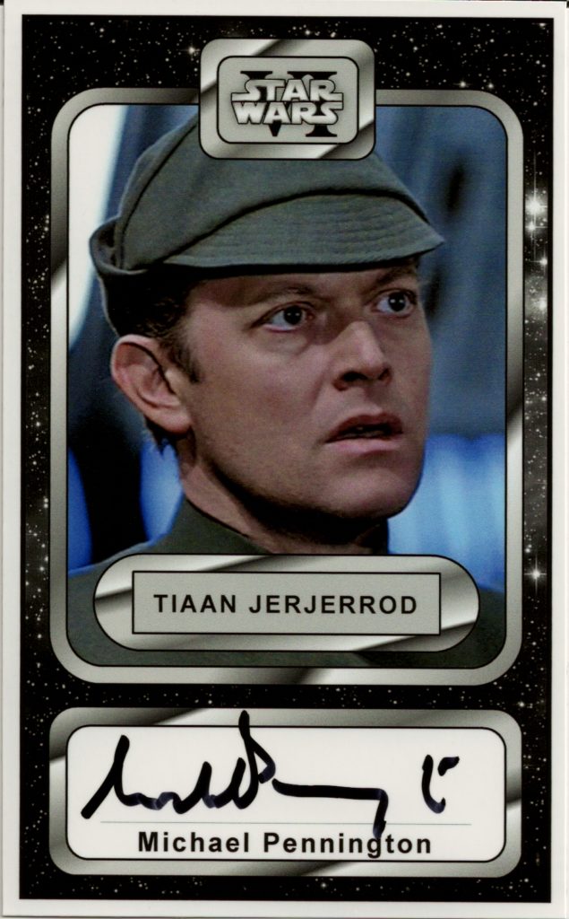 Star Wars card of Moff Tiaan Jerjerrod with signature