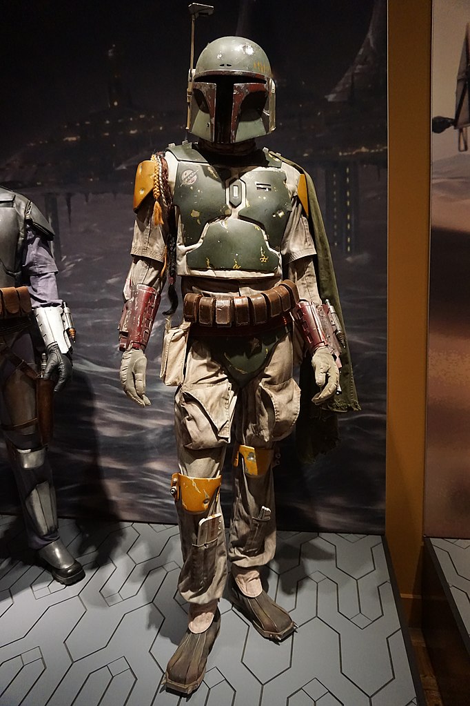 life-size figure of Boba Fett displayed