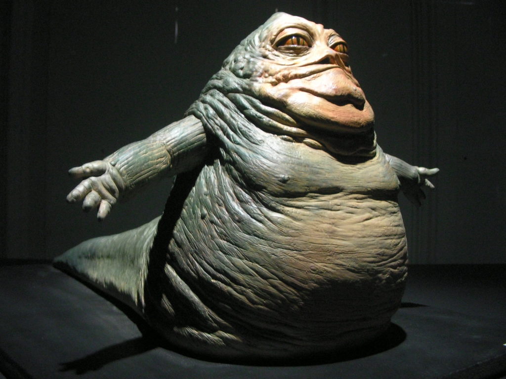 display of life-size Jabba the Hutt