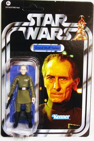 Grand Moff Wilhuff Tarkin toy inside a transparent packaging