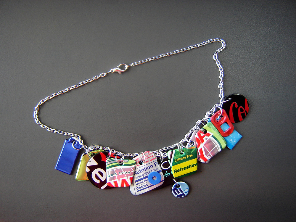a necklace with different charms