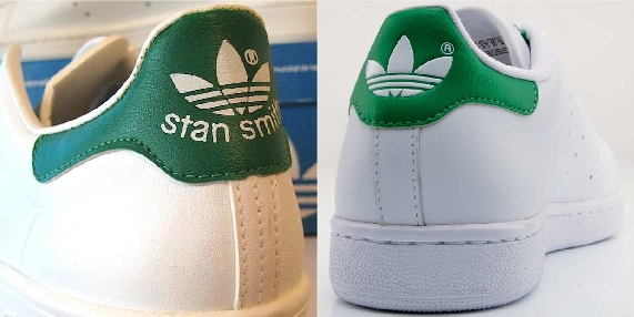 Two Adidas Stan Smith shoes