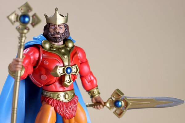 King Randor holding his scepter and sword