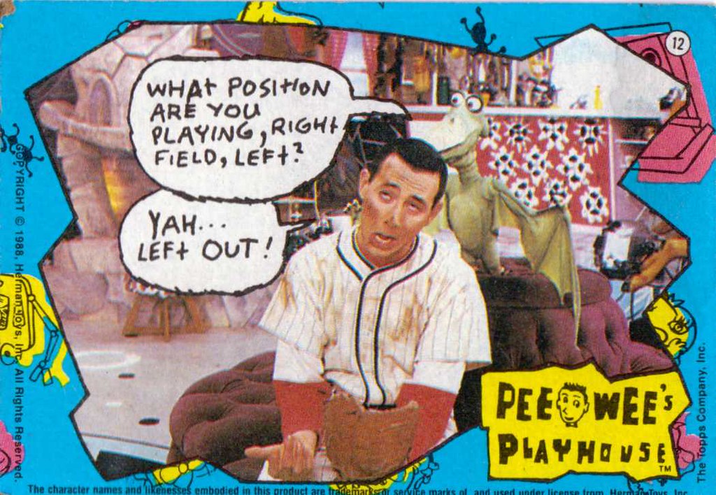 Pee Wee in comics strip with speech bubbles