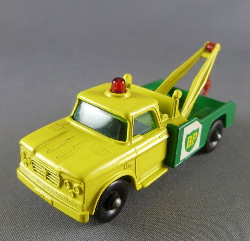 BP yellow and green Dodge truck