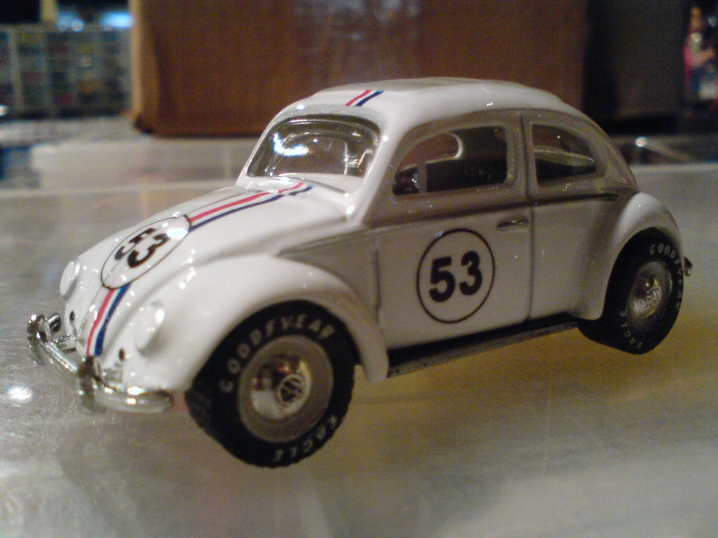 White VW Bug matchbox