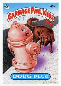 1983 Garbage Pail Kids 43a Doug Plug