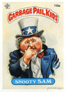 1986 Garbage Pail Kids 110b Snooty Sam