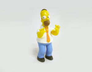Homer Simpson character plastic figure